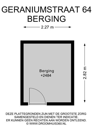 Floorplan - Geraniumstraat 64, 1431 ST Aalsmeer